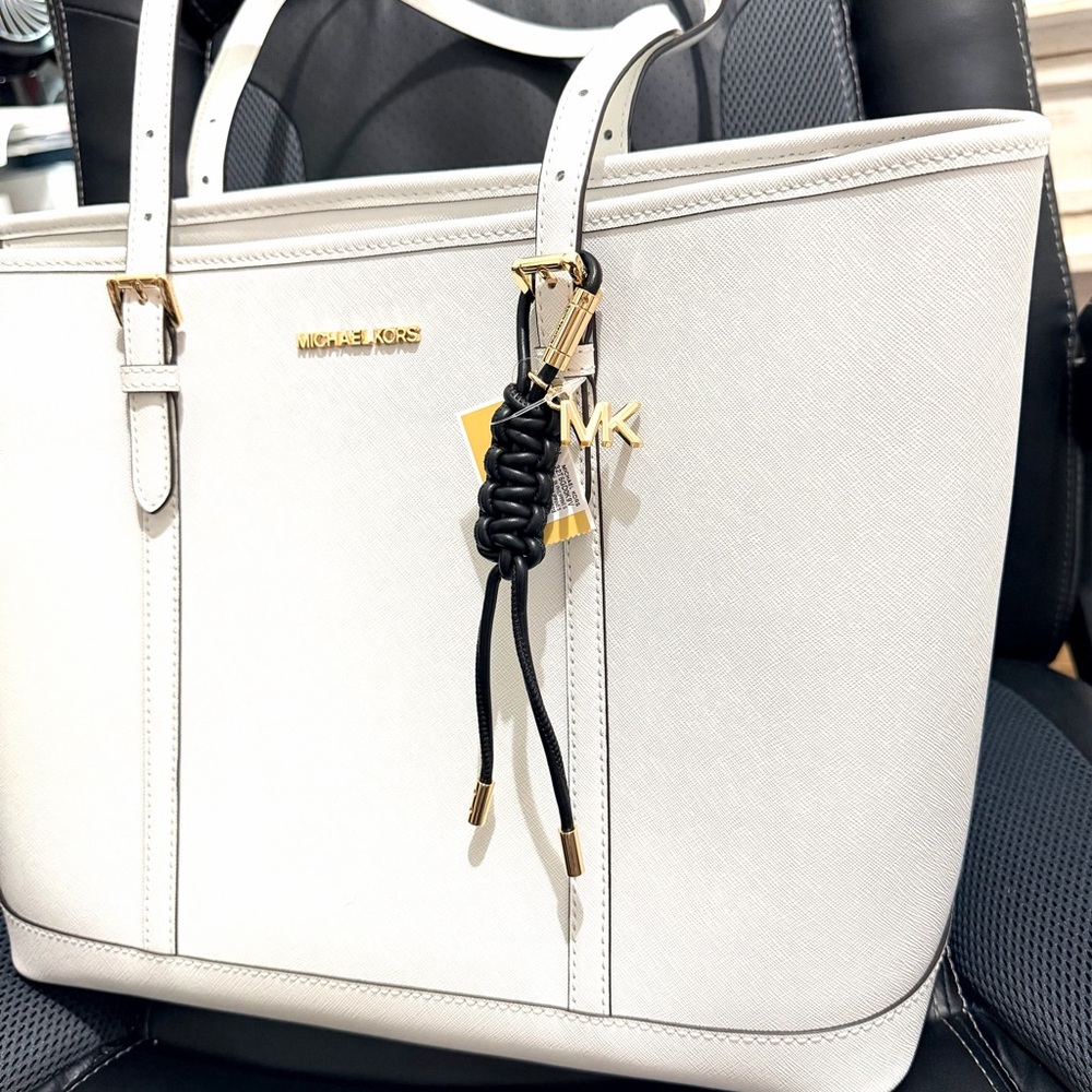 Michael Kors Black and Gold Braided Charm